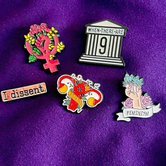 Feminist Pins (set of 5) - Picture 2 of 2
